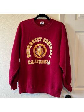 USC University of Southern California Collegiate Crewneck Sweater Size XL